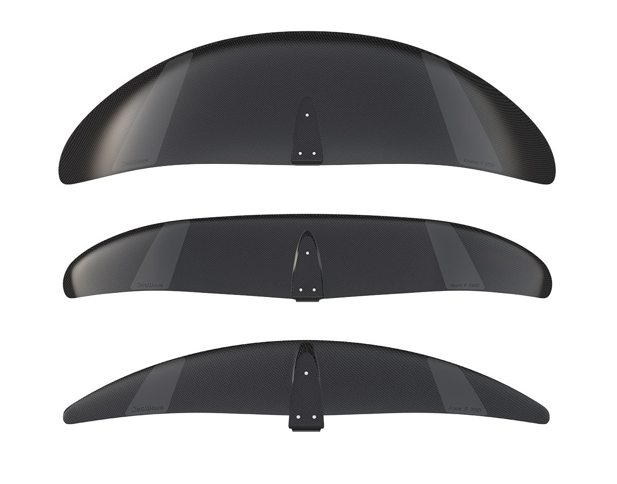 All JetWave wings, from cruiser eFoil wing to the racing wing